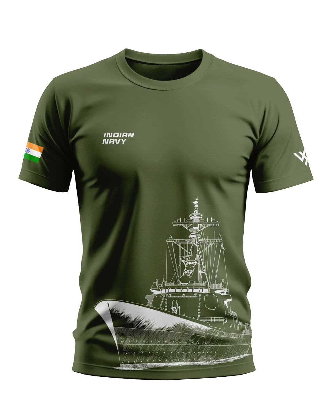 Indian Navy Style Soft Cotton T-shirt