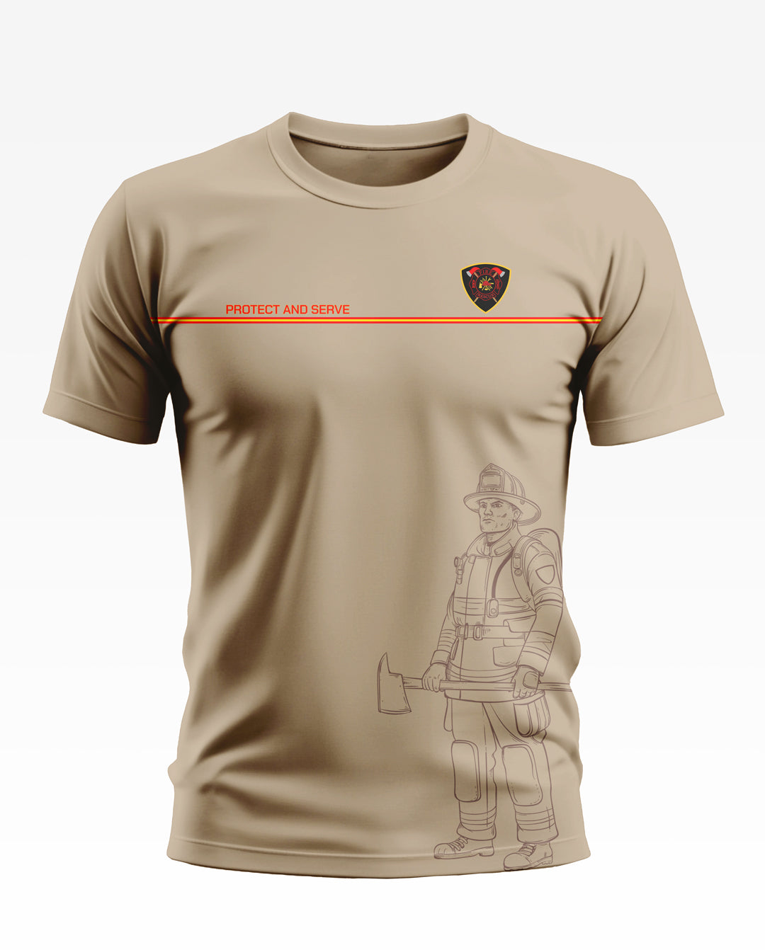 Protect And Serve Jet Soft Cotton T-shirt