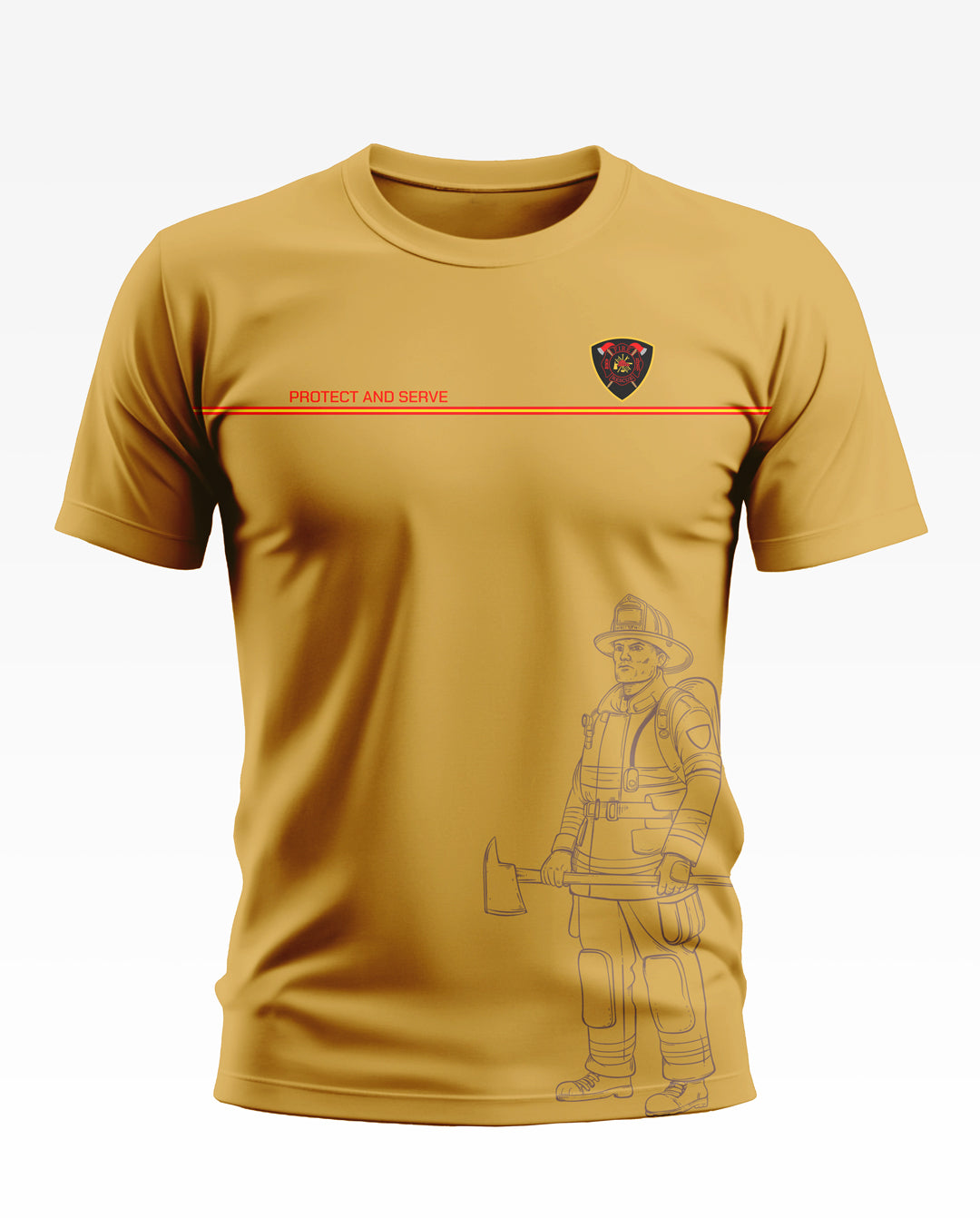 Protect And Serve Jet Soft Cotton T-shirt
