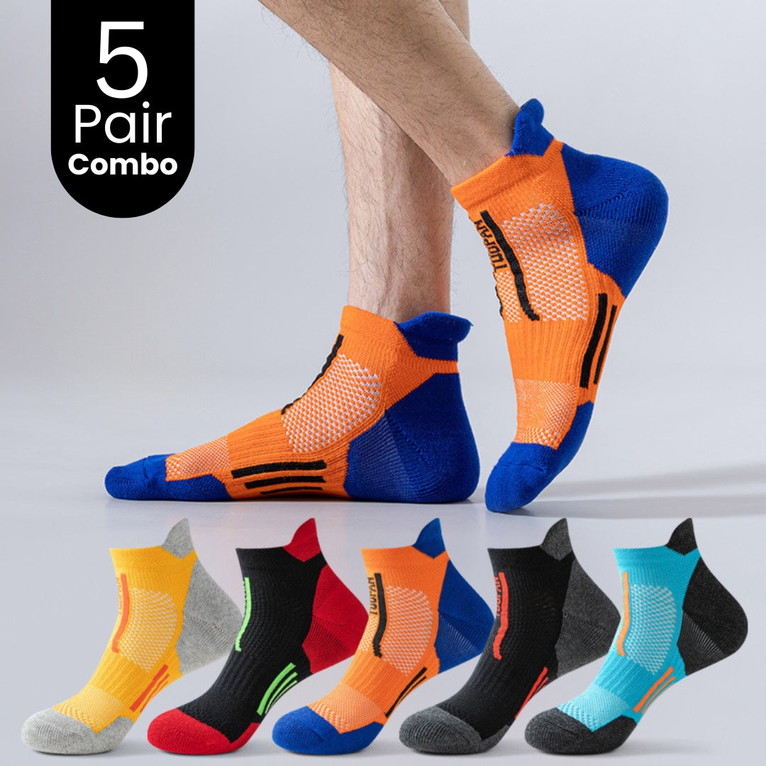 5-Pair Solid Color Socks Combo – Sport Edition