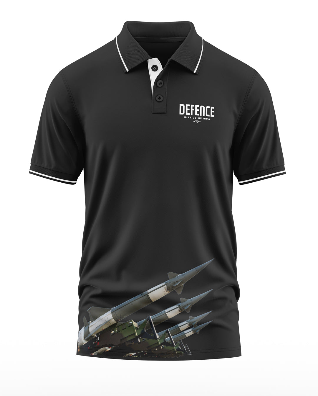 Defence Missile of India Polo Collar T-Shirt
