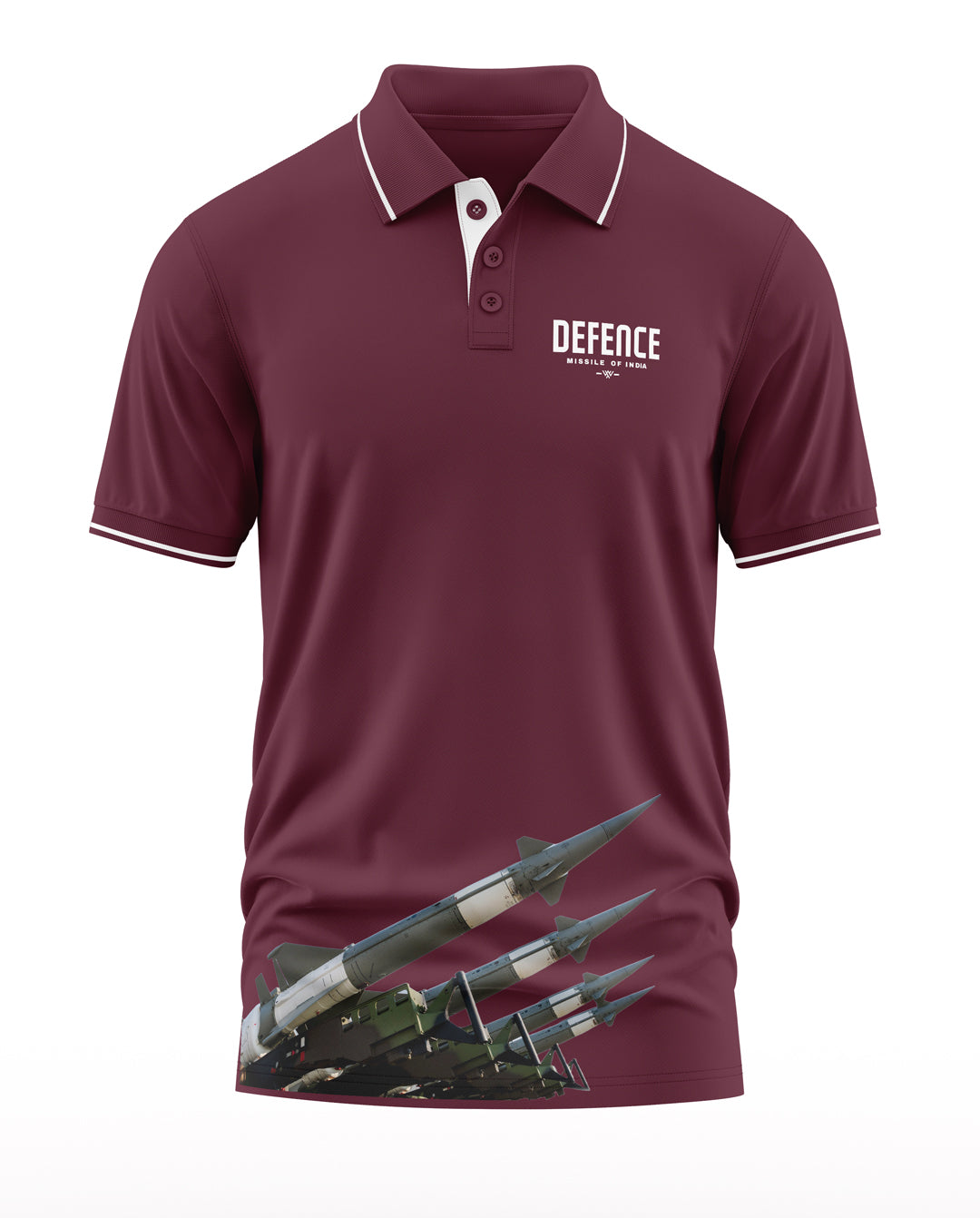Defence Missile of India Polo Collar T-Shirt