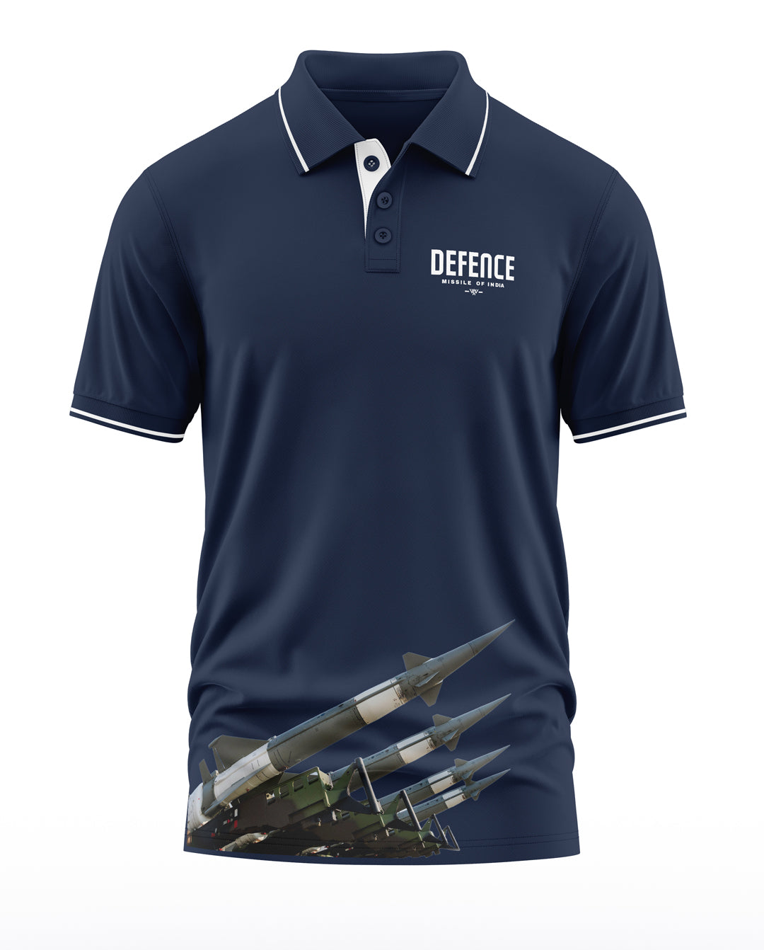Defence Missile of India Polo Collar T-Shirt