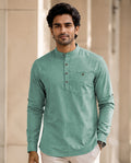 Full Sleeve Kurta Shirt in Basil Green
