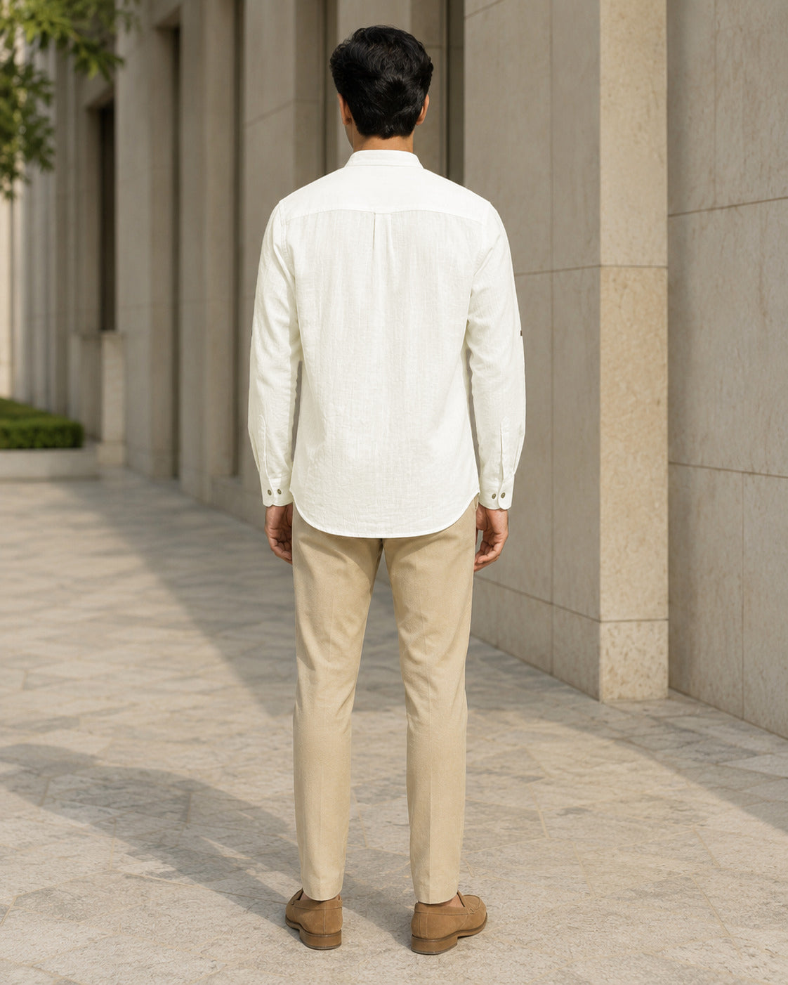 Full Sleeve Kurta Shirt in Off-White