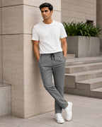 Grey Solid Pyjamas Pants For Men