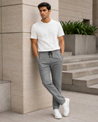 Grey Solid Pyjamas Pants For Men