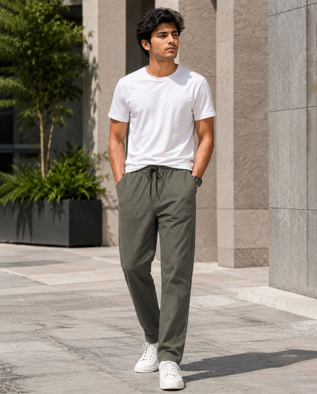 Khakhi Solid Pyjamas Pants For Men