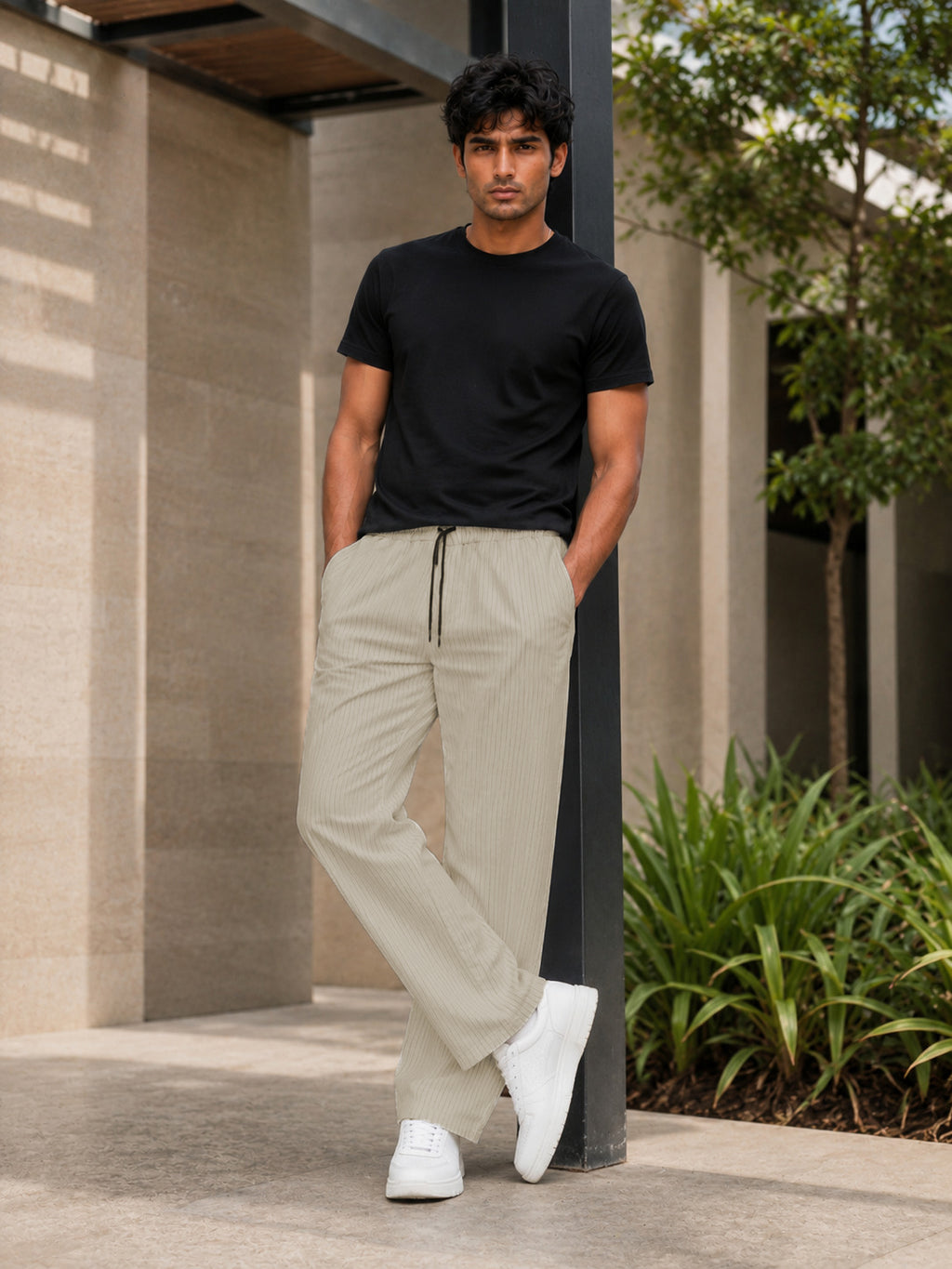 Sand Solid Pyjamas Pants For Men