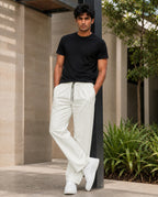 Cream Solid Pyjamas Pants For Men