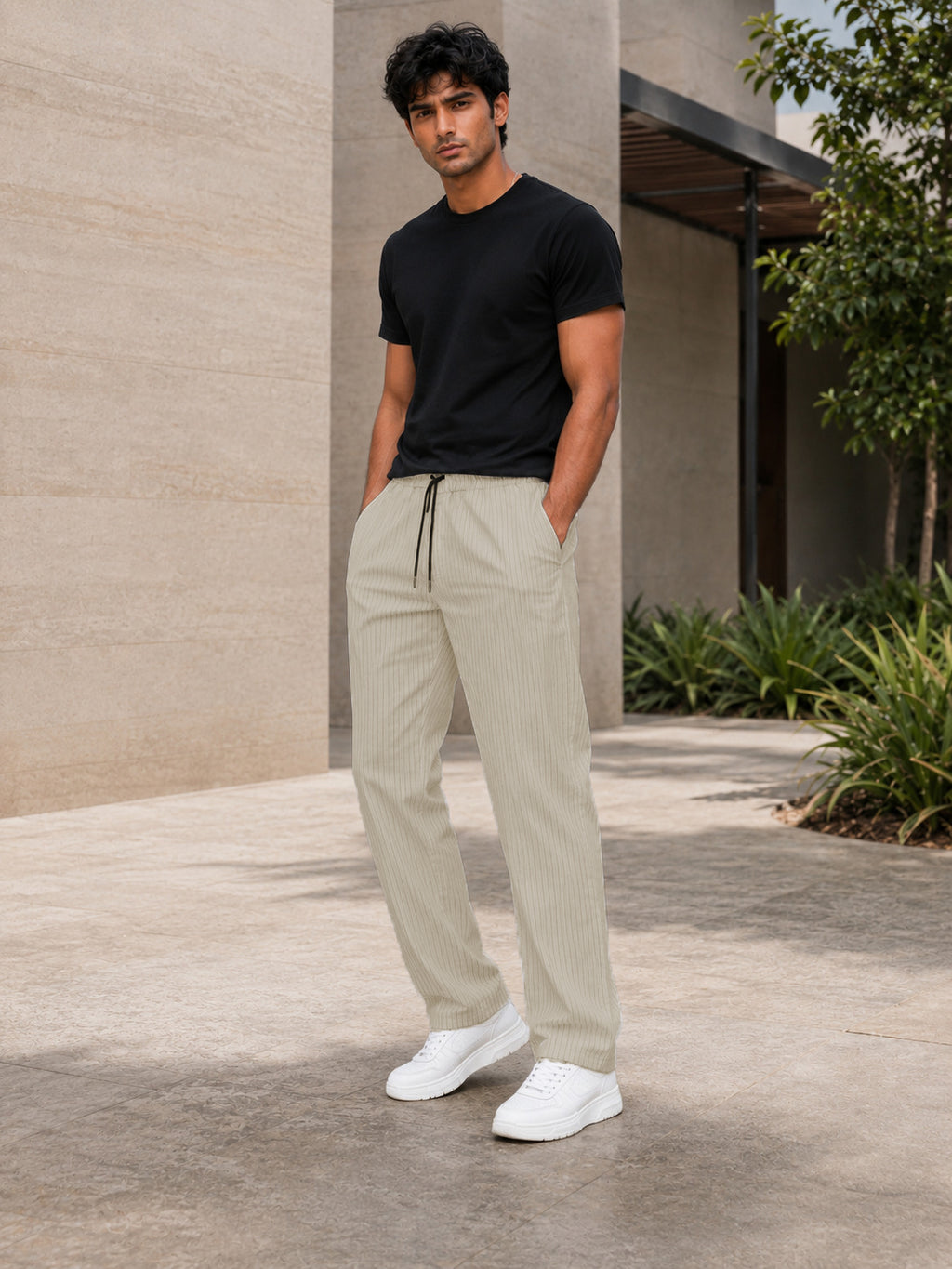 Sand Solid Pyjamas Pants For Men
