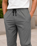 Grey Solid Pyjamas Pants For Men