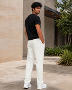 Cream Solid Pyjamas Pants For Men