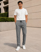 Grey Solid Pyjamas Pants For Men