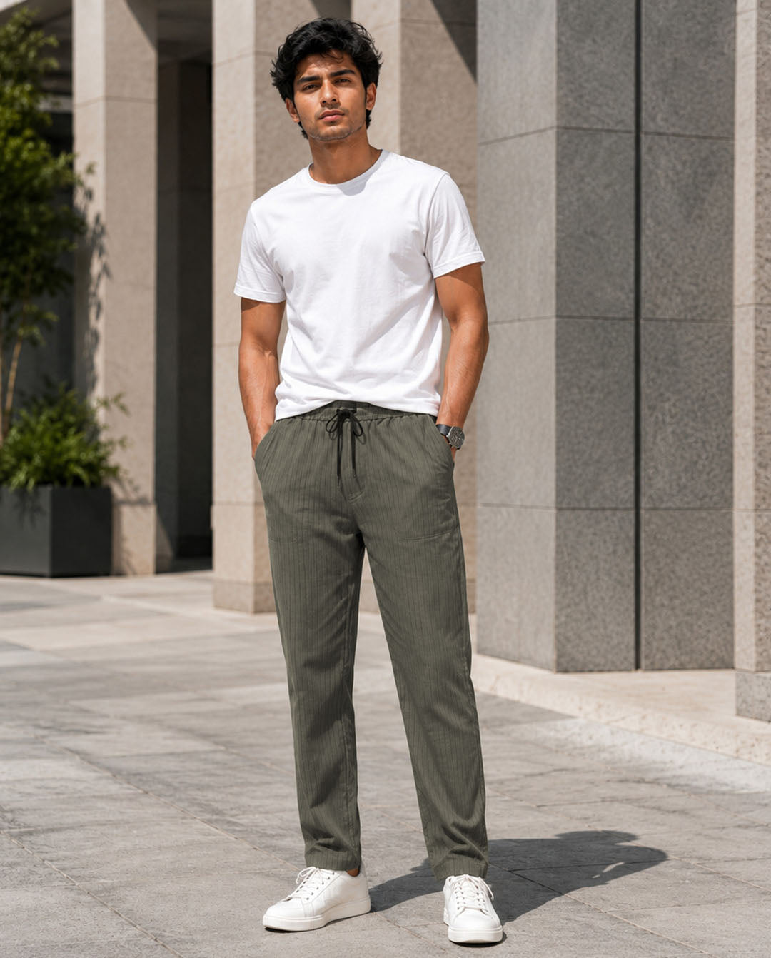 Khakhi Solid Pyjamas Pants For Men