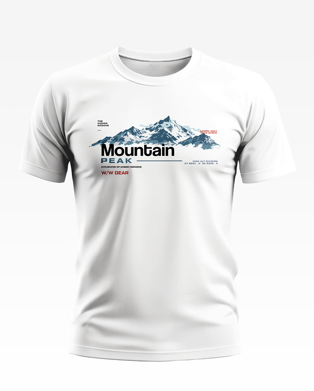 Higher Ground Mountain Peak Soft Cotton T-shirt