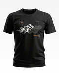 Mountain Terrain Wireframe Soft Cotton T-shirt