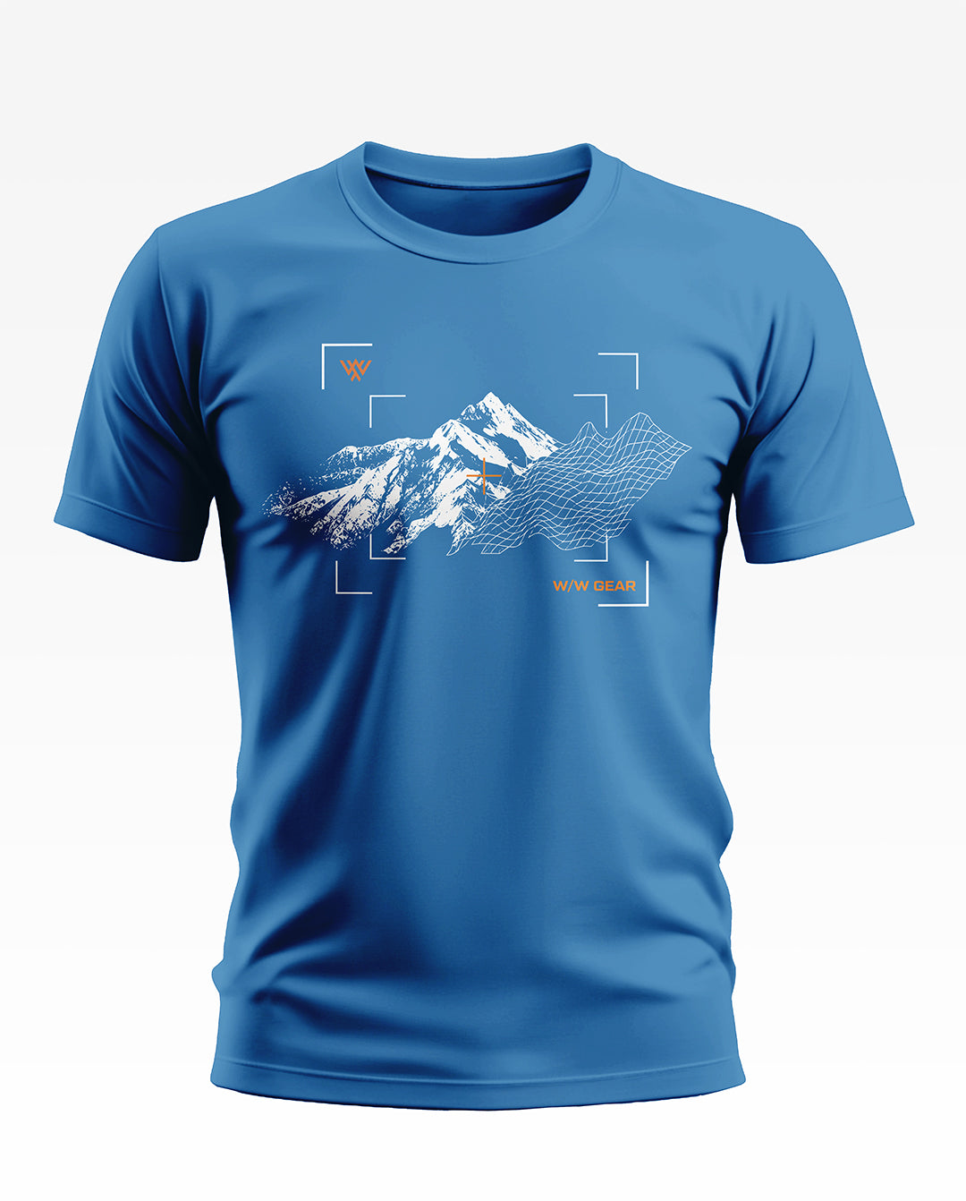 Mountain Terrain Wireframe Soft Cotton T-shirt