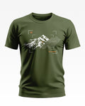 Mountain Terrain Wireframe Soft Cotton T-shirt