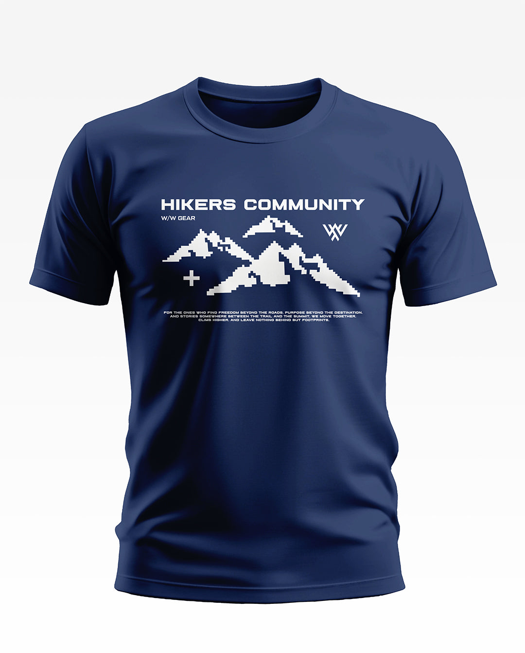 Hikers Community Pixel Peaks Soft Cotton T-shirt