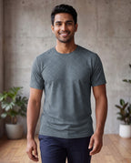 Cross Textured Jacquard Pattern T-Shirt
