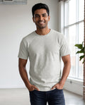 Cross Textured Jacquard Pattern T-Shirt
