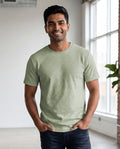 Cross Textured Jacquard Pattern T-Shirt
