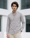 Full-Sleeve Breeze Linen Shirt in Greige
