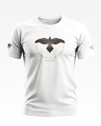 White men's t-shirt with Garud Commando bird logo and 'The Garud Commandos Special Forces' text