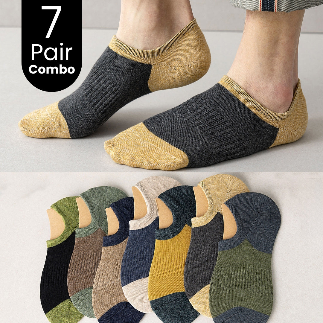 7-Pair Multi-colours Breathable Socks Combo