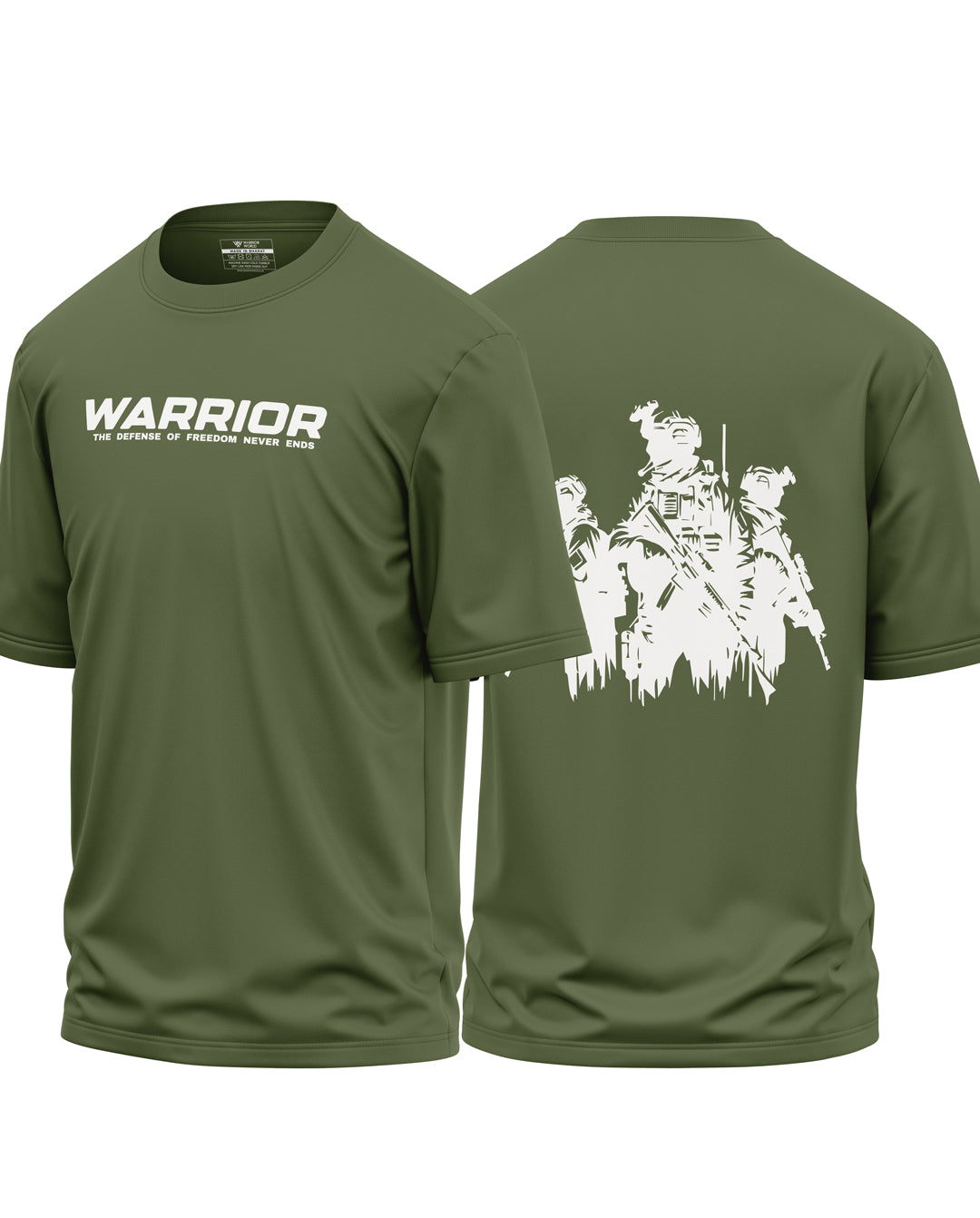 The Defense Of Freedom Never Ends Premium Cotton Oversized T-shirt Green S