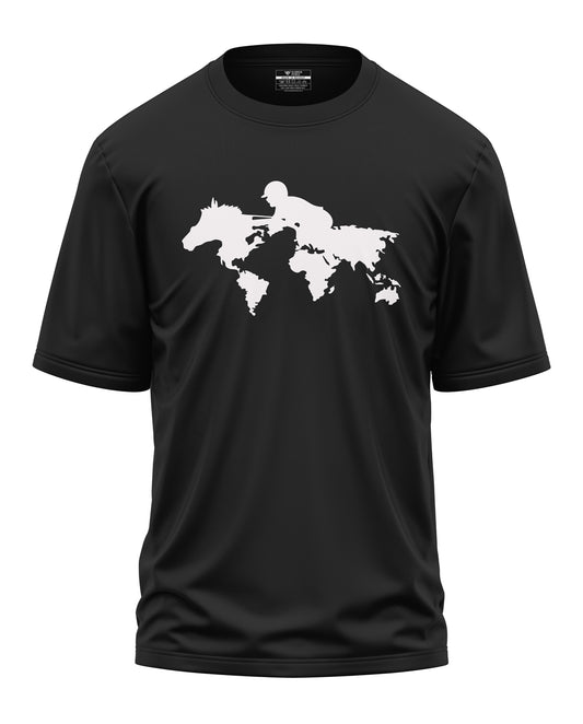 World Map Hourse Premium Cotton Oversized T-shirt