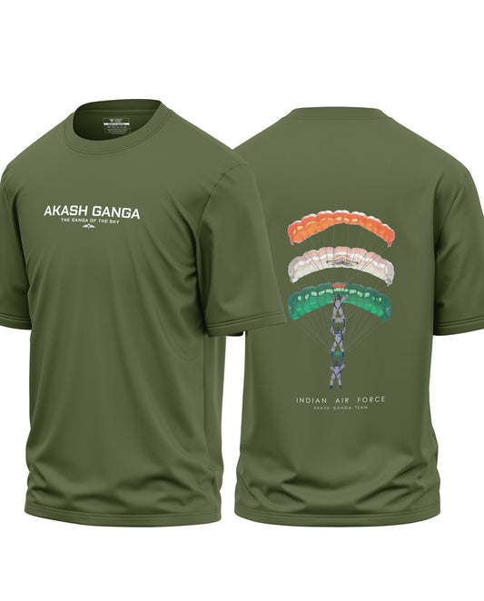 Indian Air Force Ganga Team Premium Cotton Oversized T-Shirt