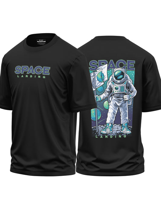 Space Landing Cotton Oversized T-shirt