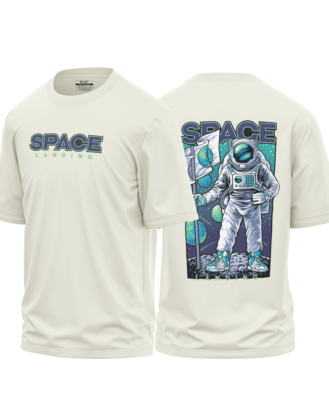 Space Landing Cotton Oversized T-shirt