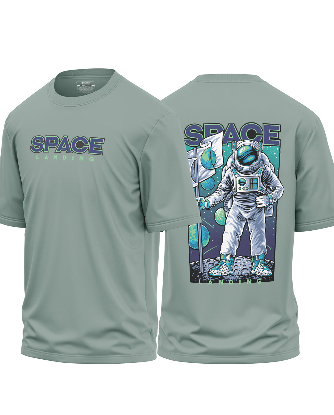 Space Landing Cotton Oversized T-shirt