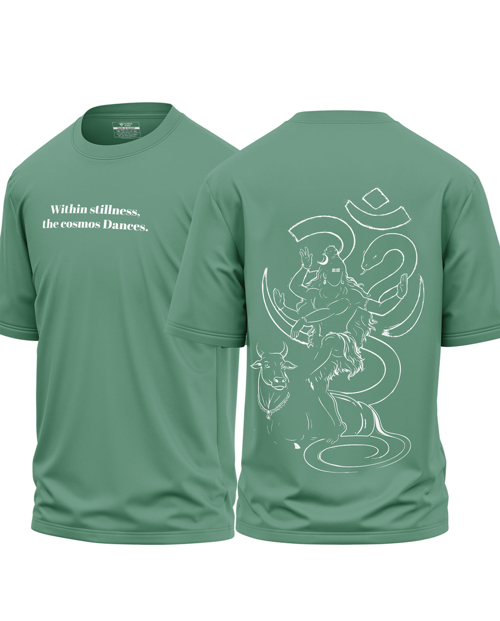 Mahadev Line Art Cotton Oversized T-Shirt