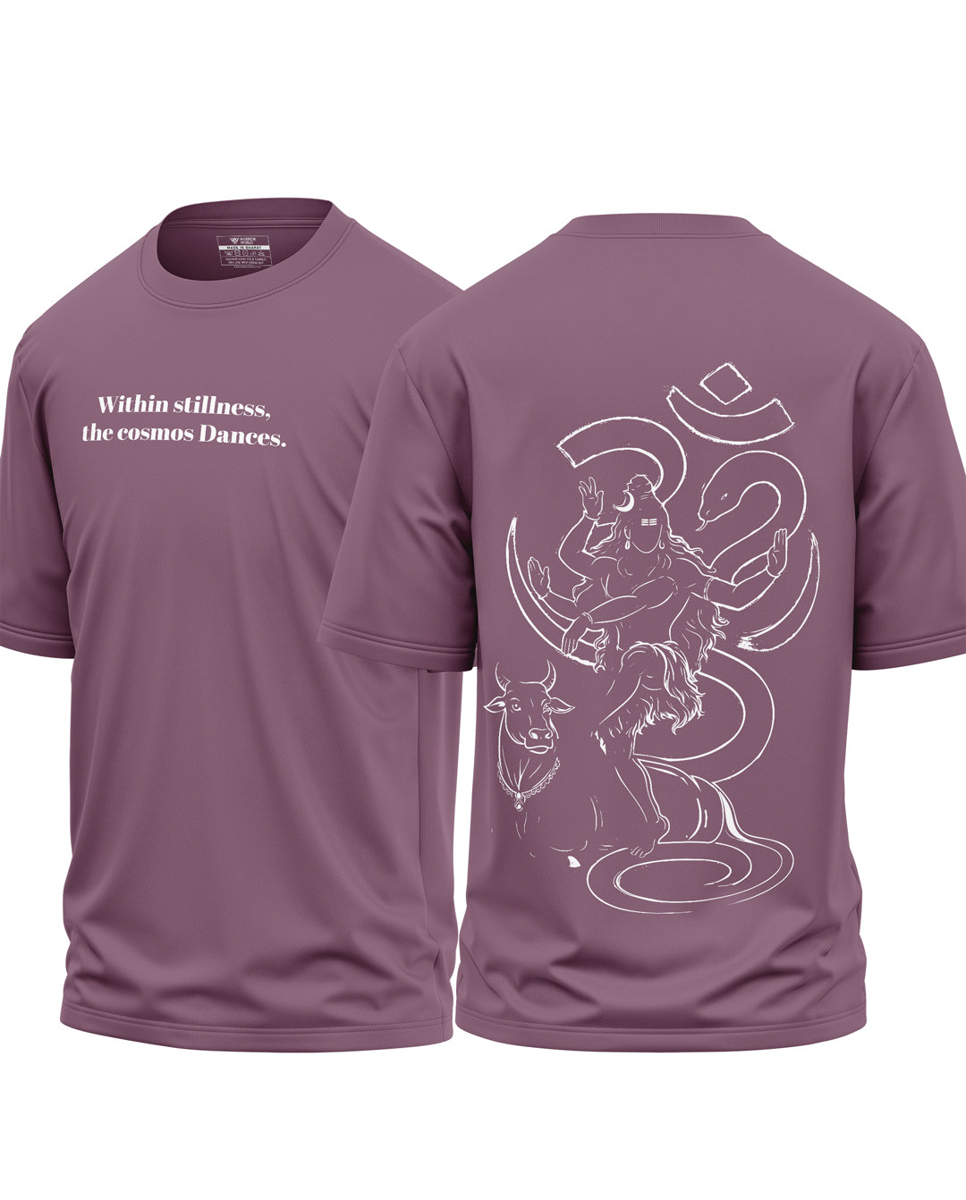 Mahadev Line Art Cotton Oversized T-Shirt