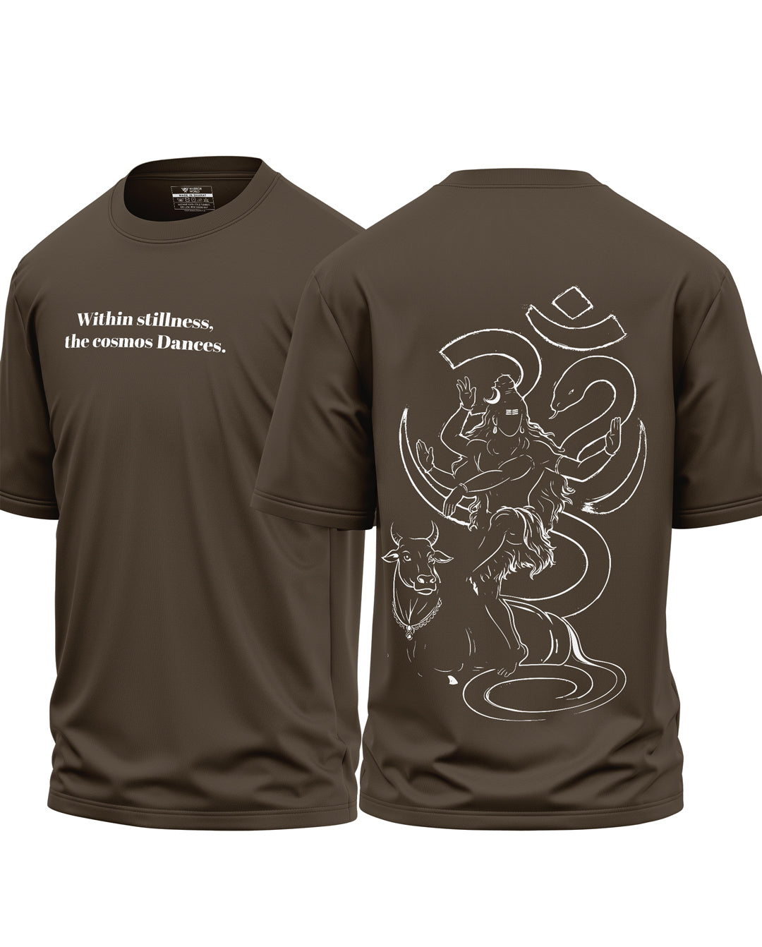 Mahadev Line Art Cotton Oversized T-Shirt