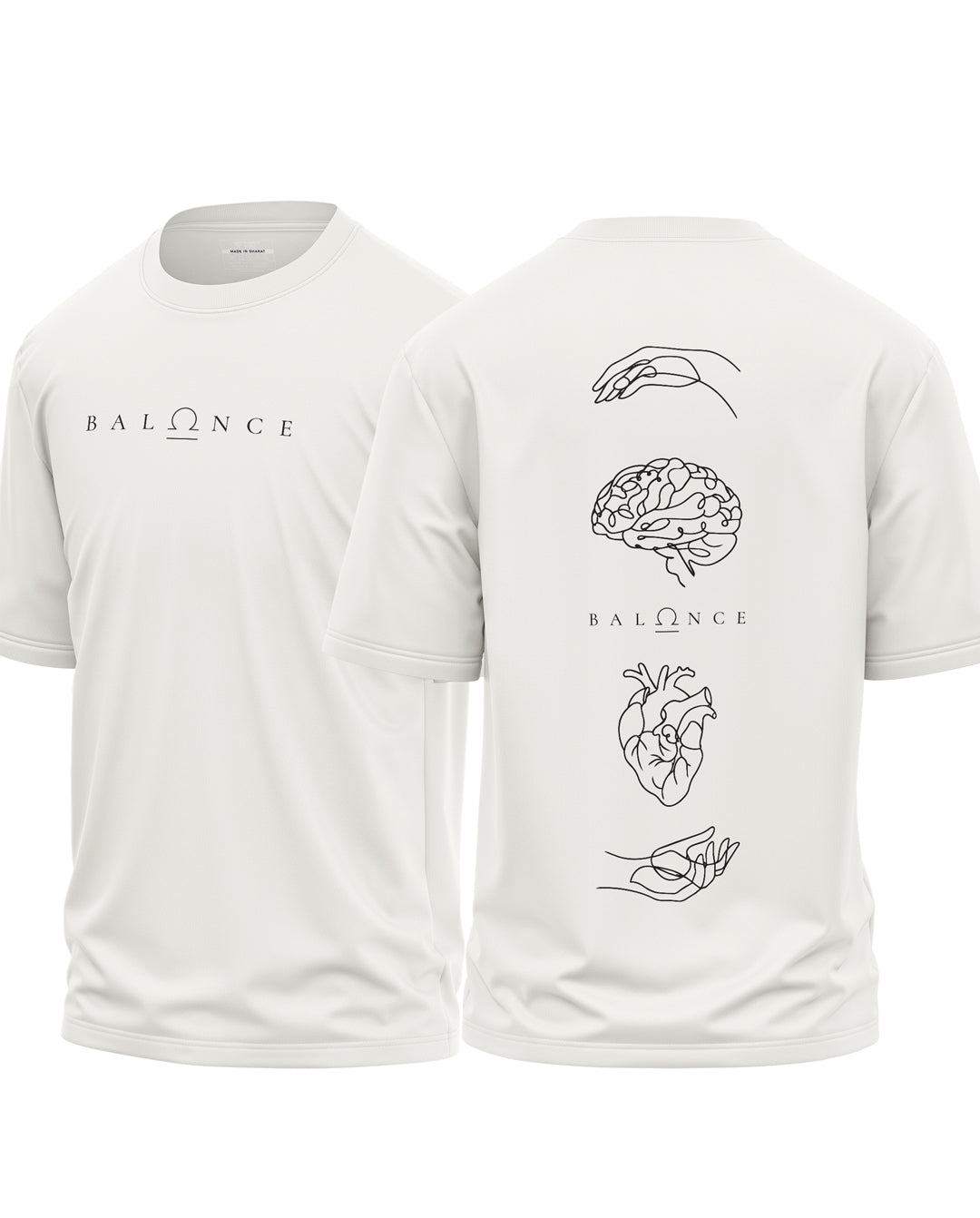 Balance Mind And Heart Cotton Oversized T-Shirt