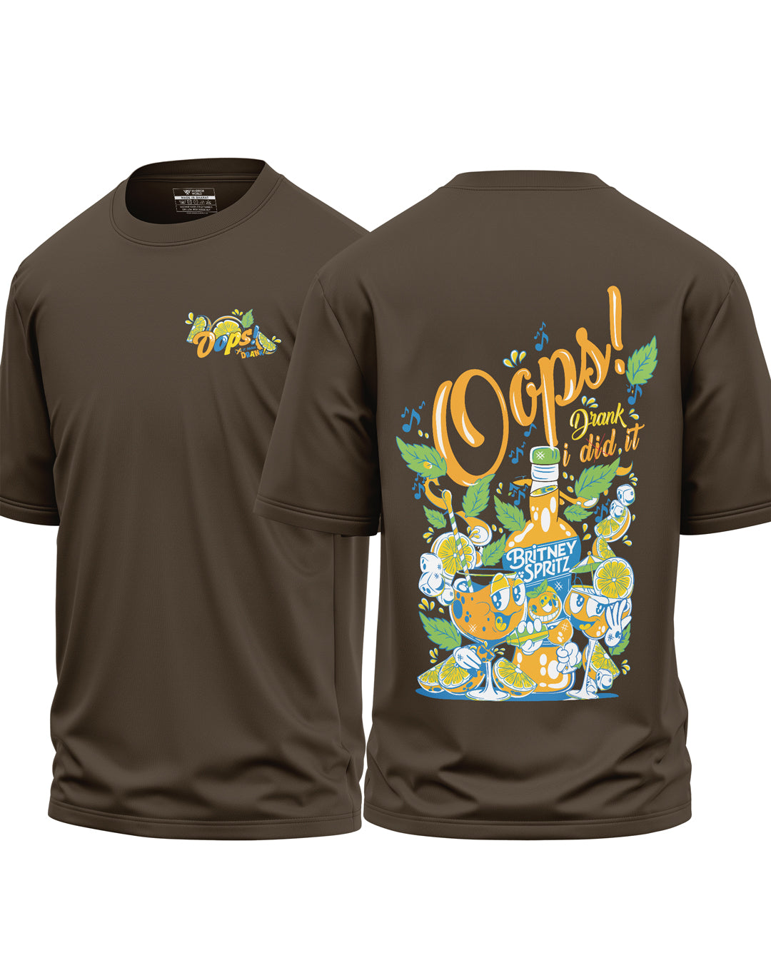 Oops I Drink It Cotton Oversized T-Shirt