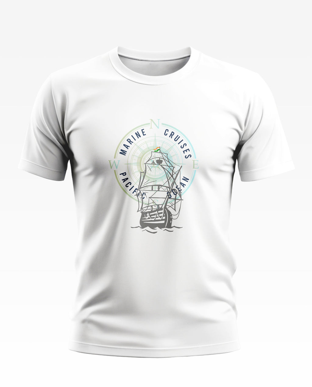 Marine Cruises Compass Style Soft Cotton T-shirt