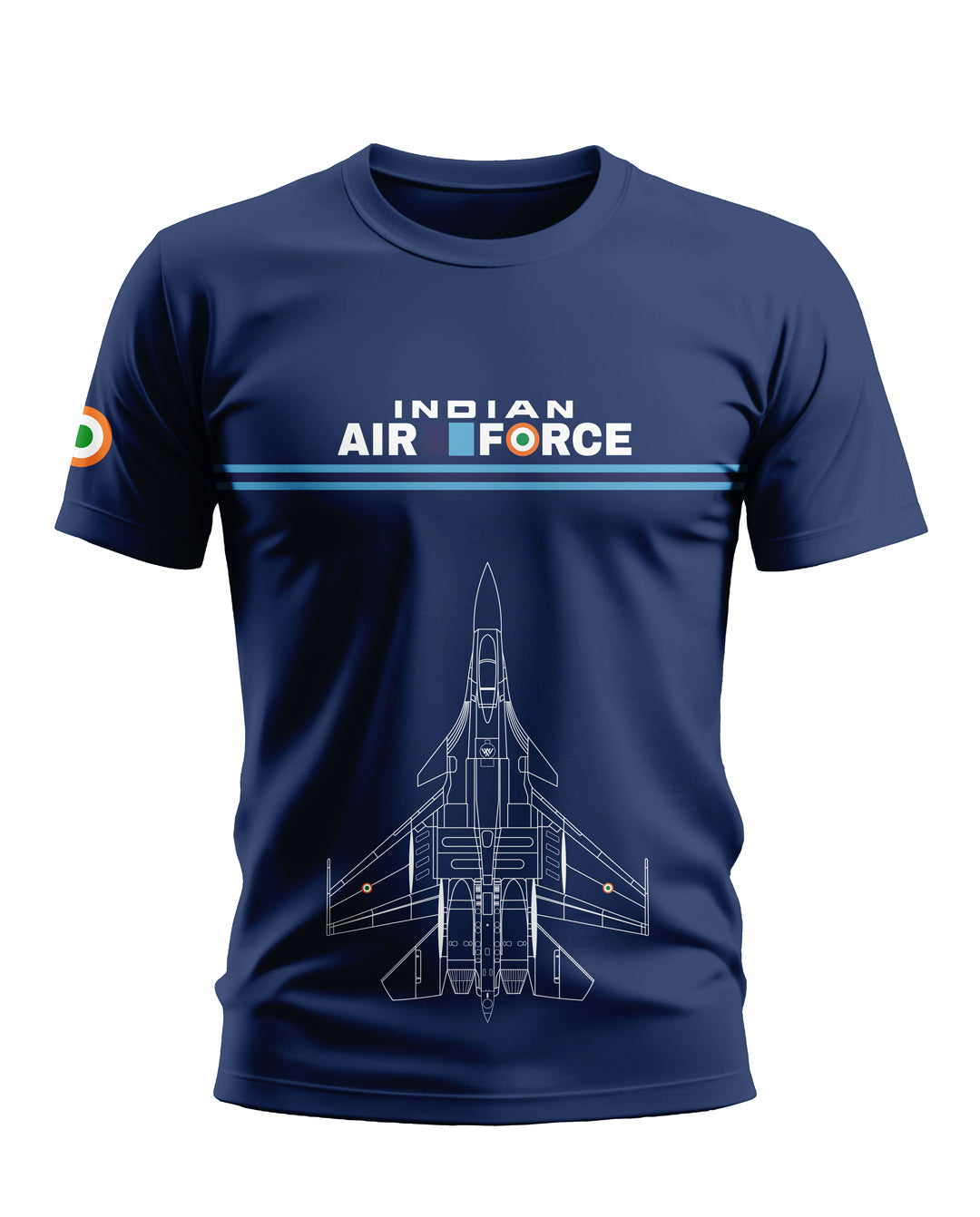 Indian Airforce style Cotton T-shirt With Aircaraft