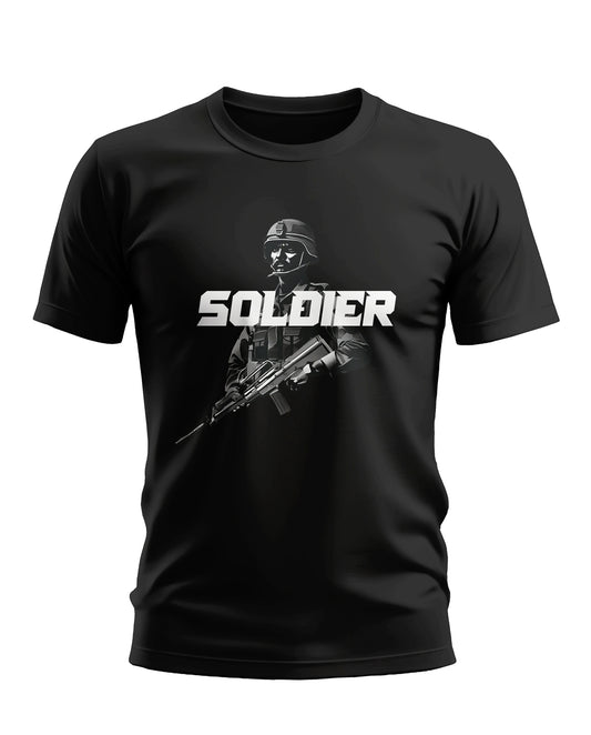 Soldier With Rifles Cotton T-shirt