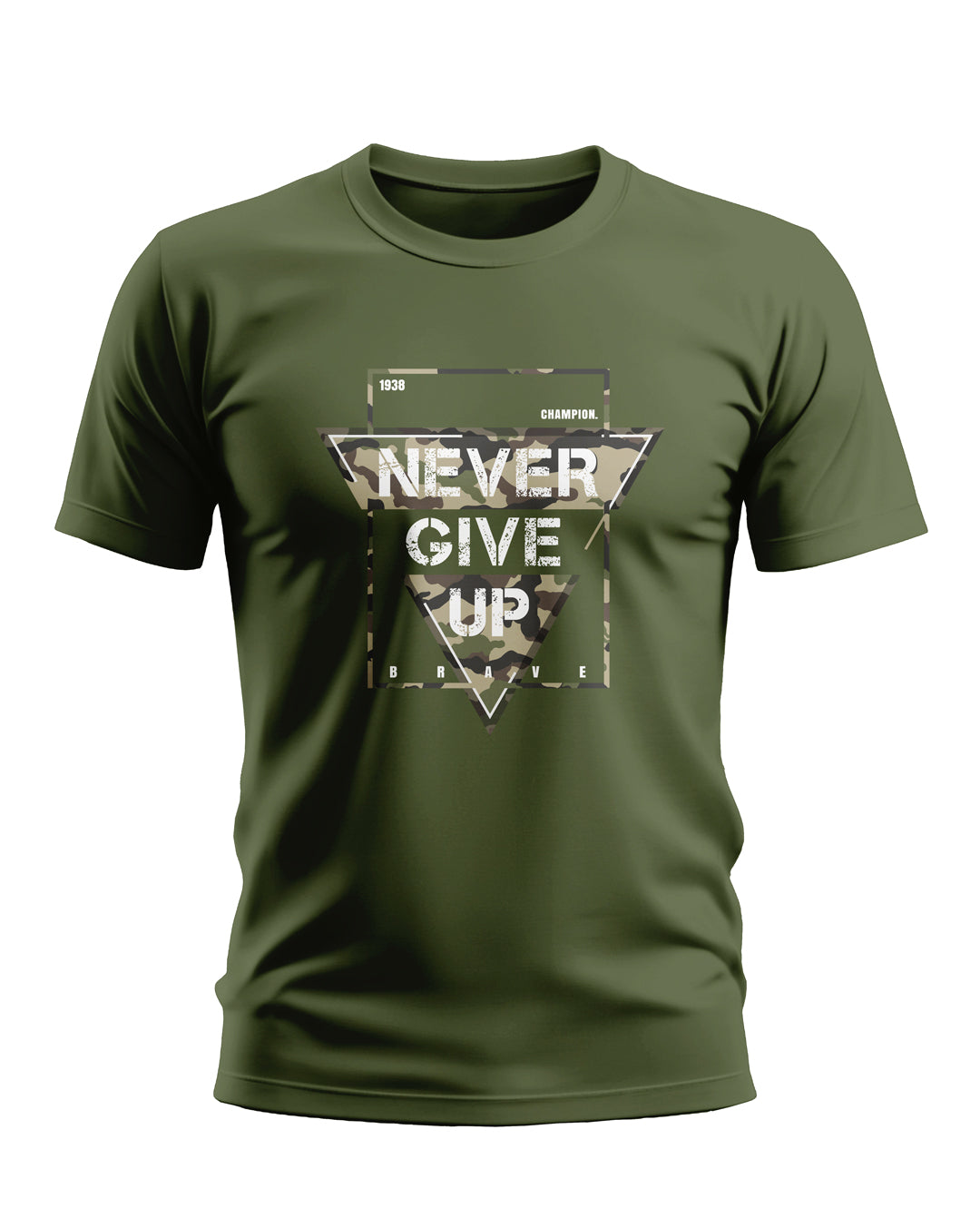 Naver Give Up Army Style Soft Cotton T-shirt