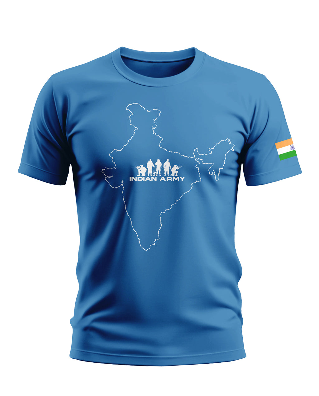 India Map Army Style Soft Cotton T-shirt