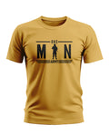 Yellow men's t-shirt with 'One Man Army' and soldier graphic, army-inspired fashion