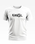 White men's t-shirt with 'Kargil 1999 Operation Vijay' text printed on front
