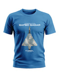 Blue men's T-shirt with fighter jet and 'Operation Safed Sagar Kargil 1999' graphic print