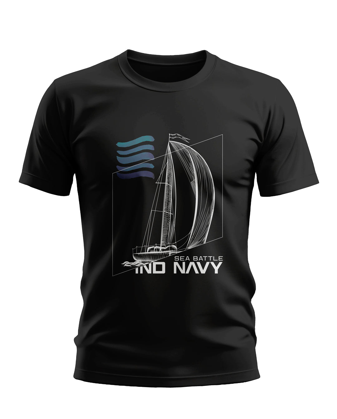 Indian Navy Sea Battle Soft Cotton T-shirt